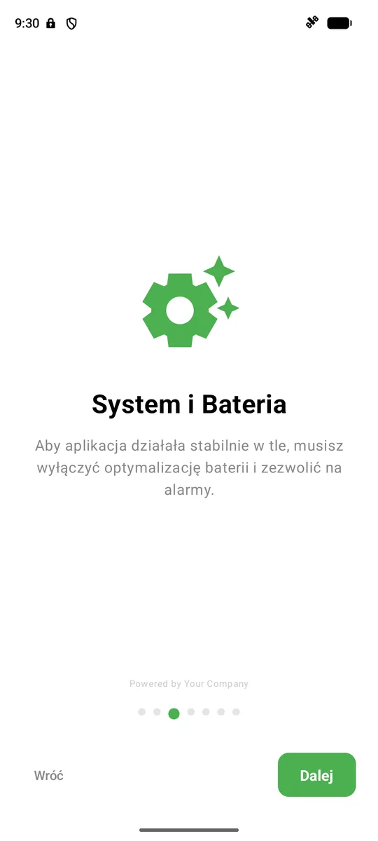 Ekran wprowadzenia