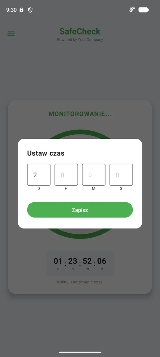 Ustawianie długości licznika